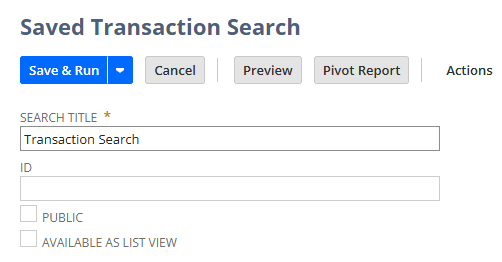 12. Name Transaction Search