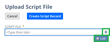 2. Script File - List