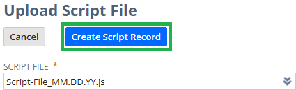 4. Create Script Record