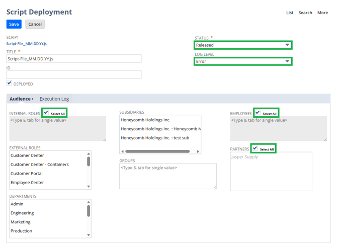7. Script Deployment