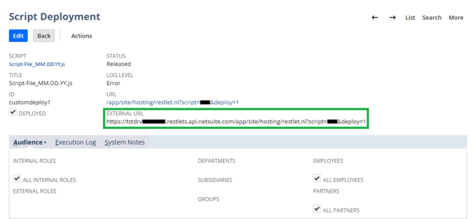 8. Script Deployment EXTERNAL URL