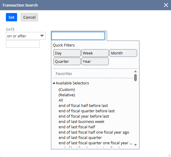 9. Transaction Filters - Date