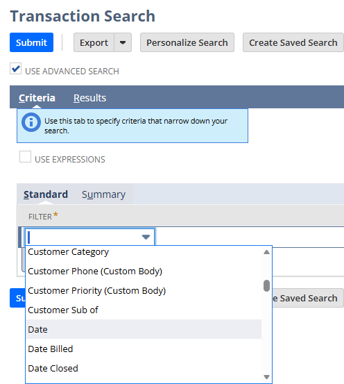 9. Transaction Filters