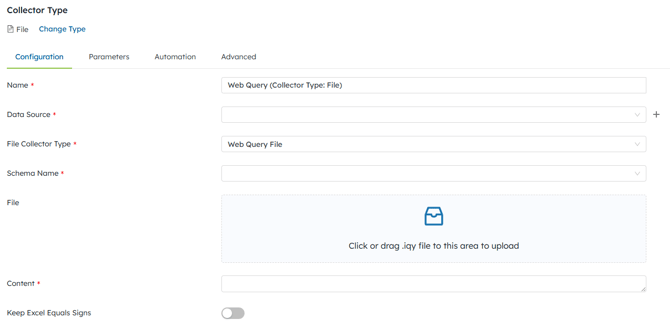 Collector - Web Query File