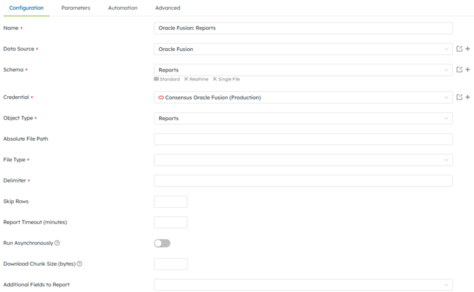 Oracle Fusion Reports Collector