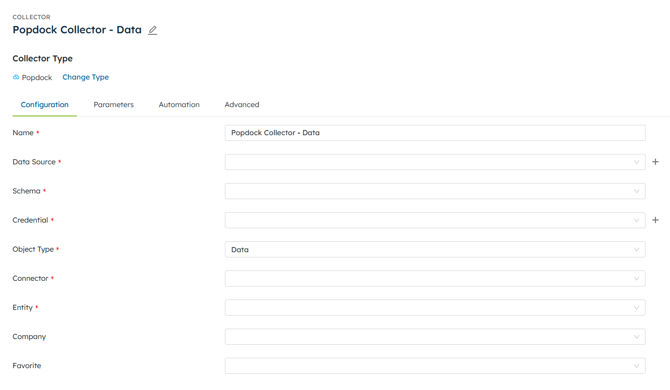 Popdock Collector - Data