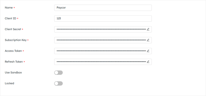Paycor Credentials