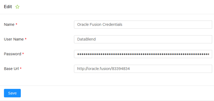 Oracle Fusion Credentials