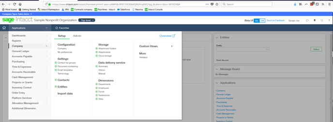 Sage Intacct 1 Credential