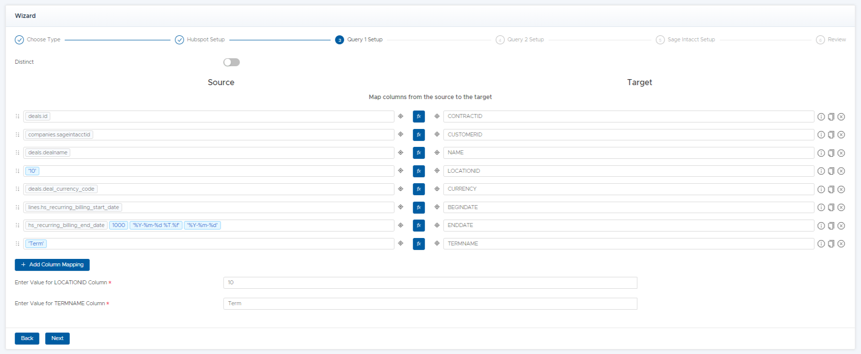 HubSpot to Sage Intacct: Create/Update Contracts