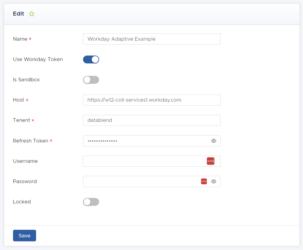 Workday Adaptive Planning Credentials