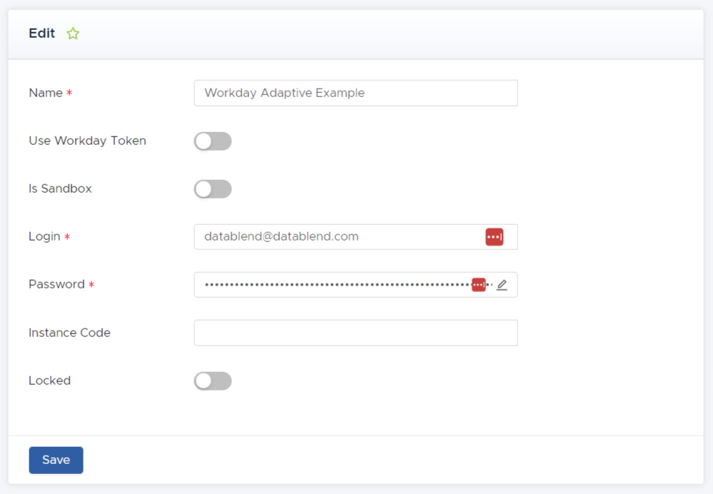 Workday Adaptive Planning Credentials